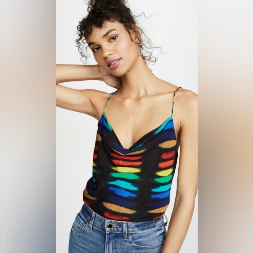 Alice + Olivia Red Orange Sleeveless Camisole Crop